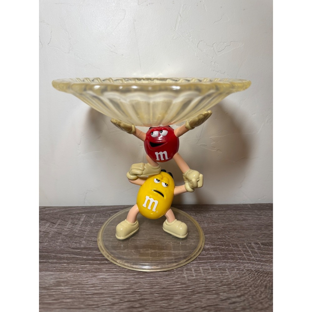 M&M's Candy Dish Red & Yellow Character Acrobat Collectible Yellow/Red OS